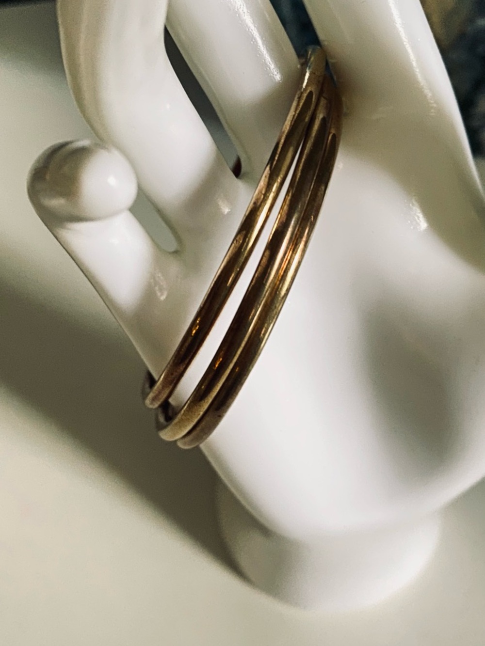 Gold-Tone Triple Bangle Bracelet - Chic Stacking Set